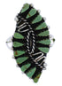 Genuine Sterling Silver Turquoise Needlepoint Ring Size 6-1/4 UX33372
